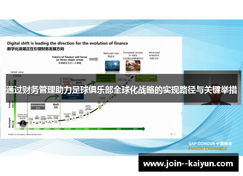 通过财务管理助力足球俱乐部全球化战略的实现路径与关键举措