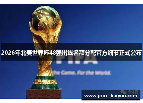 2026年北美世界杯48强出线名额分配官方细节正式公布